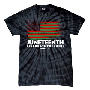 Juneteenth US Flag Celebrate Freedom June 19 Tie-Dye T-Shirt