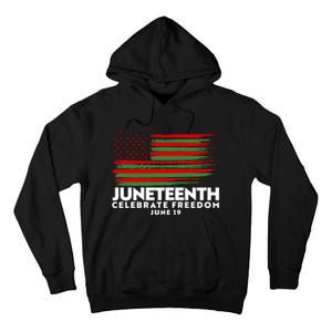 Juneteenth US Flag Celebrate Freedom June 19 Tall Hoodie