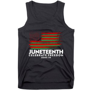 Juneteenth US Flag Celebrate Freedom June 19 Tank Top