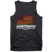 Juneteenth US Flag Celebrate Freedom June 19 Tank Top