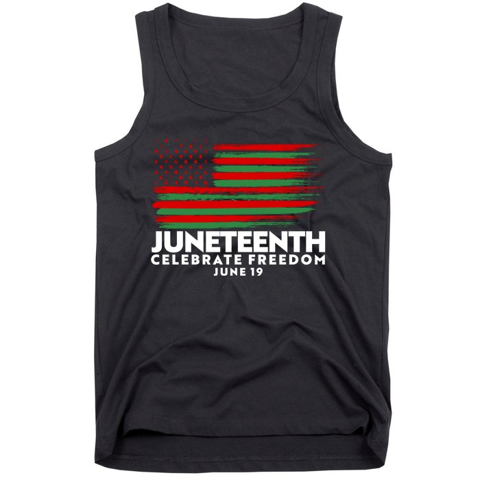 Juneteenth US Flag Celebrate Freedom June 19 Tank Top