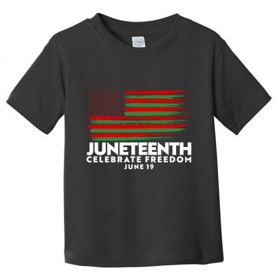 Juneteenth US Flag Celebrate Freedom June 19 Toddler T-Shirt