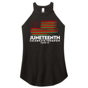 Juneteenth US Flag Celebrate Freedom June 19 Women's Perfect Tri Rocker Tank