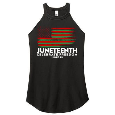 Juneteenth US Flag Celebrate Freedom June 19 Women's Perfect Tri Rocker Tank