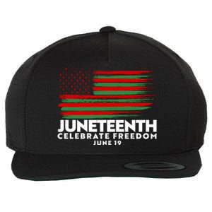 Juneteenth US Flag Celebrate Freedom June 19 Wool Snapback Cap