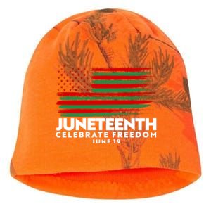 Juneteenth US Flag Celebrate Freedom June 19 Kati - Camo Knit Beanie