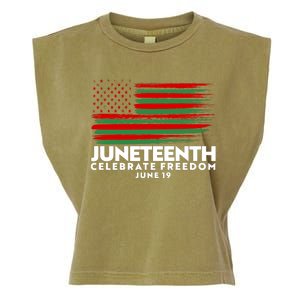 Juneteenth US Flag Celebrate Freedom June 19 Garment-Dyed Women's Muscle Tee