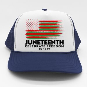 Juneteenth US Flag Celebrate Freedom June 19 Trucker Hat