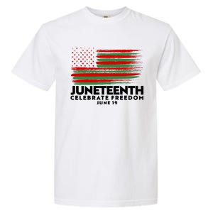 Juneteenth US Flag Celebrate Freedom June 19 Garment-Dyed Heavyweight T-Shirt