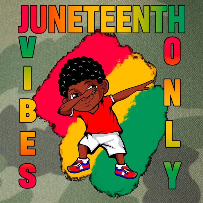 Juneteenth Vibes Only Dabbing African American Boys Legacy Tie Dye Trucker Hat