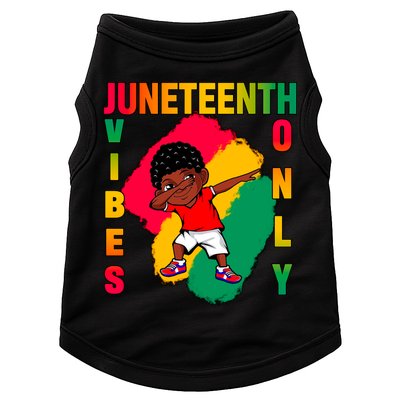 Juneteenth Vibes Only Dabbing African American Boys Doggie Tank