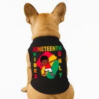 Juneteenth Vibes Only Dabbing African American Boys Doggie Tank