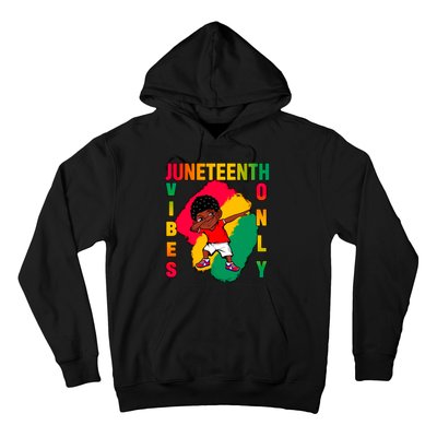 Juneteenth Vibes Only Dabbing African American Boys Hoodie