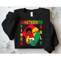 Juneteenth Vibes Only Dabbing African American Boys Sweatshirt
