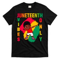 Juneteenth Vibes Only Dabbing African American Boys T-Shirt