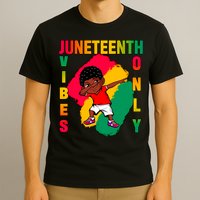 Juneteenth Vibes Only Dabbing African American Boys T-Shirt