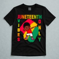 Juneteenth Vibes Only Dabbing African American Boys T-Shirt