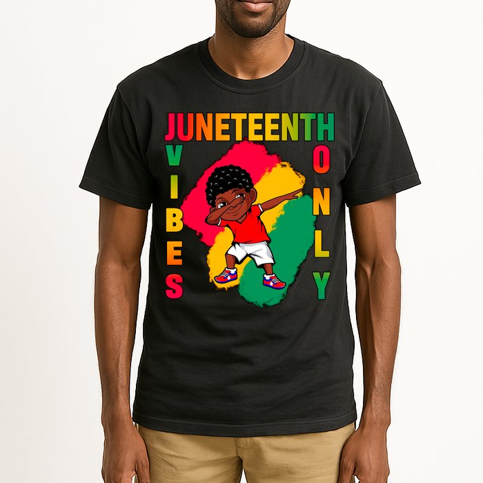 Juneteenth Vibes Only Dabbing African American Boys Tall T-Shirt