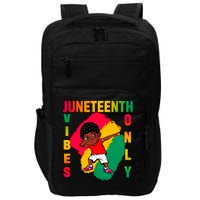 Juneteenth Vibes Only Dabbing African American Boys Impact Tech Backpack