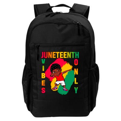 Juneteenth Vibes Only Dabbing African American Boys Backpack