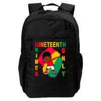 Juneteenth Vibes Only Dabbing African American Boys Daily Commute Backpack