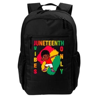 Juneteenth Vibes Only Dabbing African American Boys Daily Commute Backpack