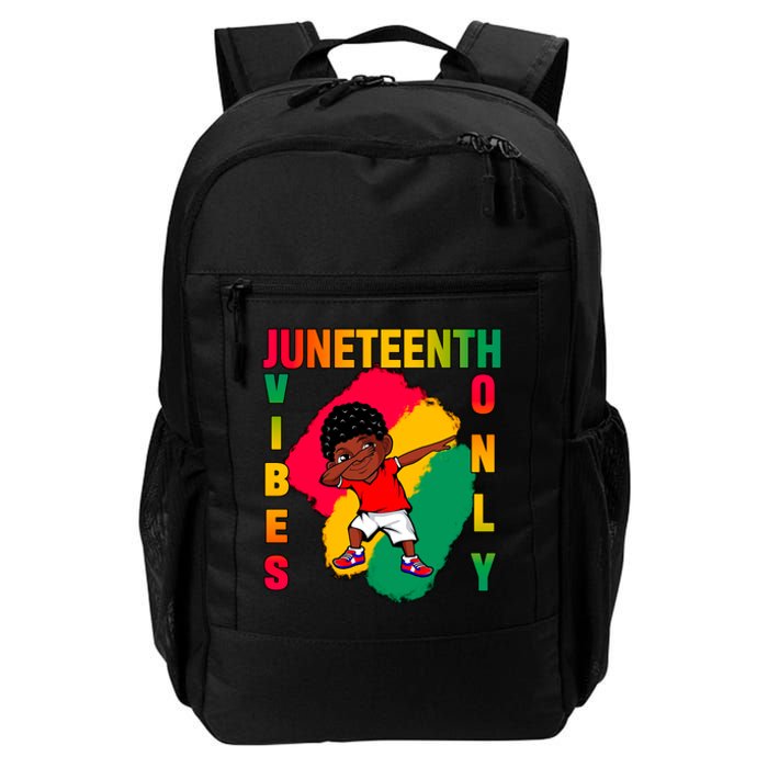 Juneteenth Vibes Only Dabbing African American Boys Daily Commute Backpack