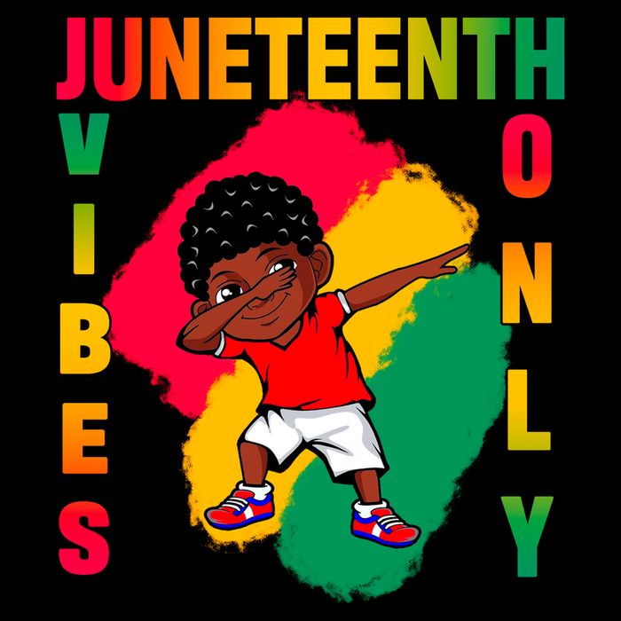 Juneteenth Vibes Only Dabbing African American Boys Button