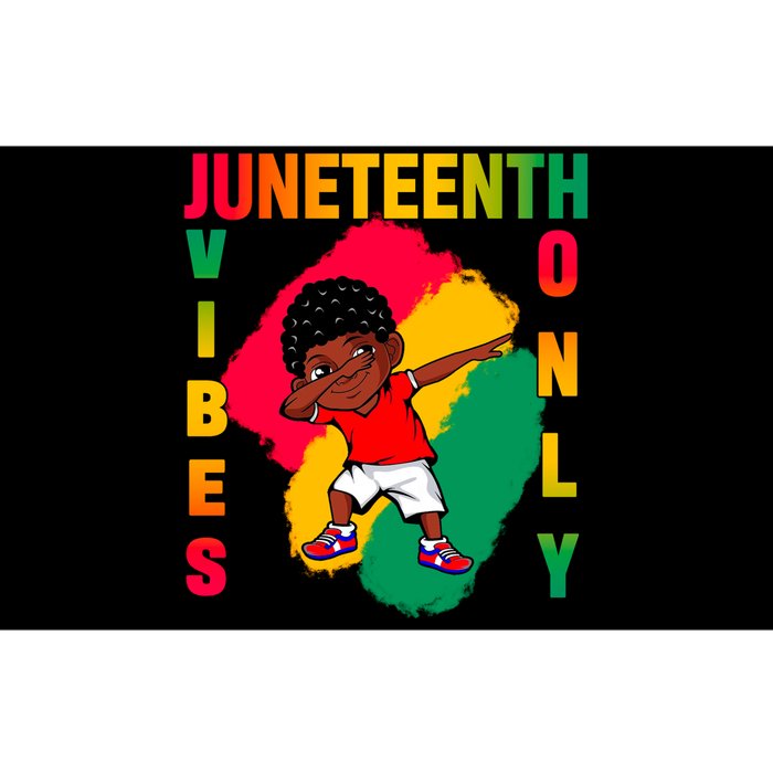 Juneteenth Vibes Only Dabbing African American Boys Bumper Sticker