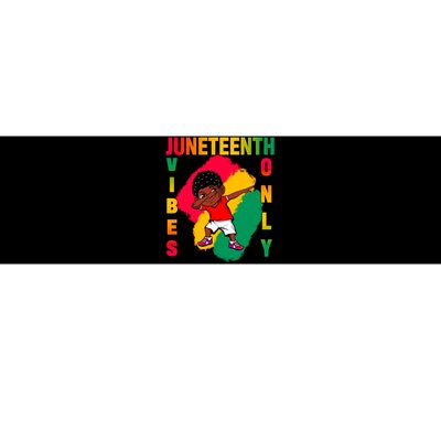 Juneteenth Vibes Only Dabbing African American Boys Bumper Sticker