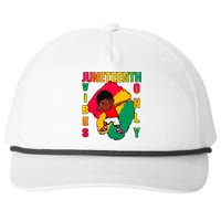 Juneteenth Vibes Only Dabbing African American Boys Snapback Five-Panel Rope Hat