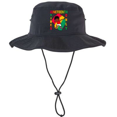 Juneteenth Vibes Only Dabbing African American Boys Bucket Hat
