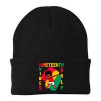 Juneteenth Vibes Only Dabbing African American Boys Beanie