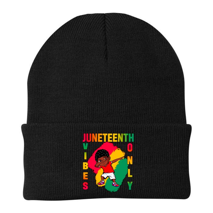 Juneteenth Vibes Only Dabbing African American Boys Beanie