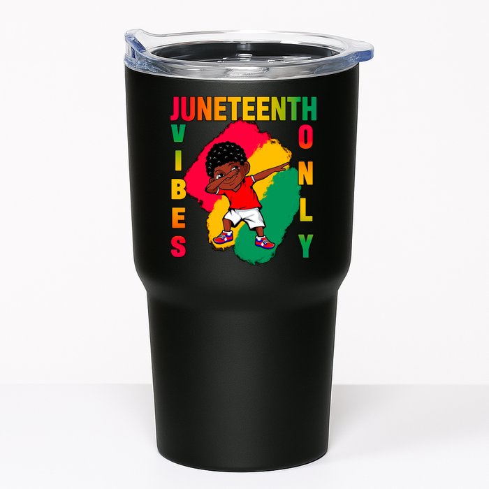 Juneteenth Vibes Only Dabbing African American Boys Tumbler