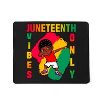 Juneteenth Vibes Only Dabbing African American Boys Mousepad