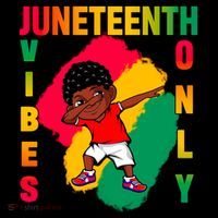 Juneteenth Vibes Only Dabbing African American Boys Youth Performance Sprint T-Shirt