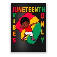 Juneteenth Vibes Only Dabbing African American Boys Poster