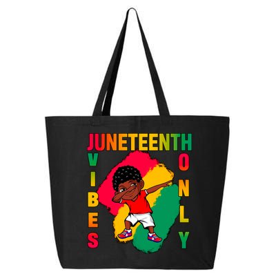 Juneteenth Vibes Only Dabbing African American Boys 25L Jumbo Tote