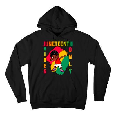 Juneteenth Vibes Only Dabbing African American Boys Tall Hoodie