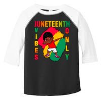 Juneteenth Vibes Only Dabbing African American Boys Toddler Fine Jersey T-Shirt