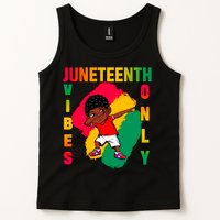Juneteenth Vibes Only Dabbing African American Boys Tank Top