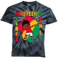 Juneteenth Vibes Only Dabbing African American Boys Kids Tie-Dye T-Shirt