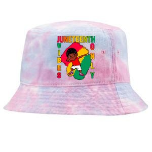 Juneteenth Vibes Only Dabbing African American Boys Tie-Dyed Bucket Hat