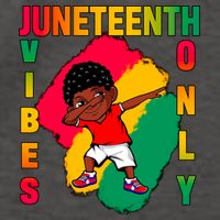 Juneteenth Vibes Only Dabbing African American Boys Vector Backpack