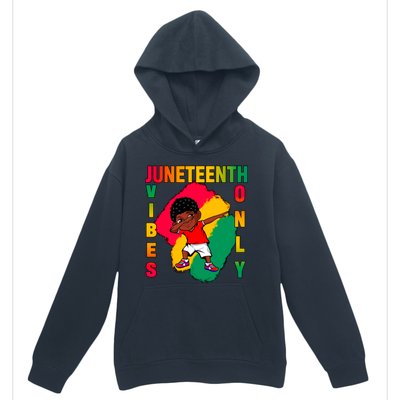 Juneteenth Vibes Only Dabbing African American Boys Urban Pullover Hoodie