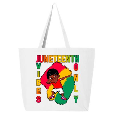 Juneteenth Vibes Only Dabbing African American Boys 25L Jumbo Tote