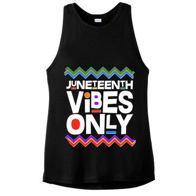 Juneteenth Vibes Only June 19 1865 Ladies PosiCharge Tri-Blend Wicking Tank