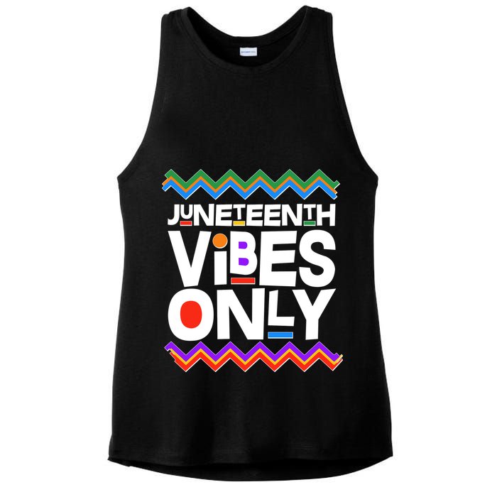 Juneteenth Vibes Only June 19 1865 Ladies PosiCharge Tri-Blend Wicking Tank