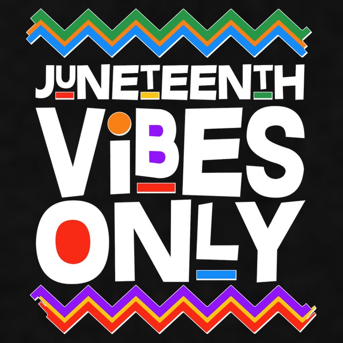 Juneteenth Vibes Only June 19 1865 Ladies PosiCharge Tri-Blend Wicking Tank